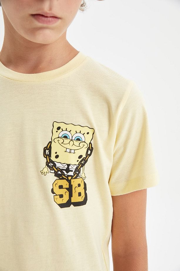Erkek Çocuk Spongebob Pijama Takımı Bisiklet Yaka Kısa Kollu Üst Şort C2845a824sm - 4