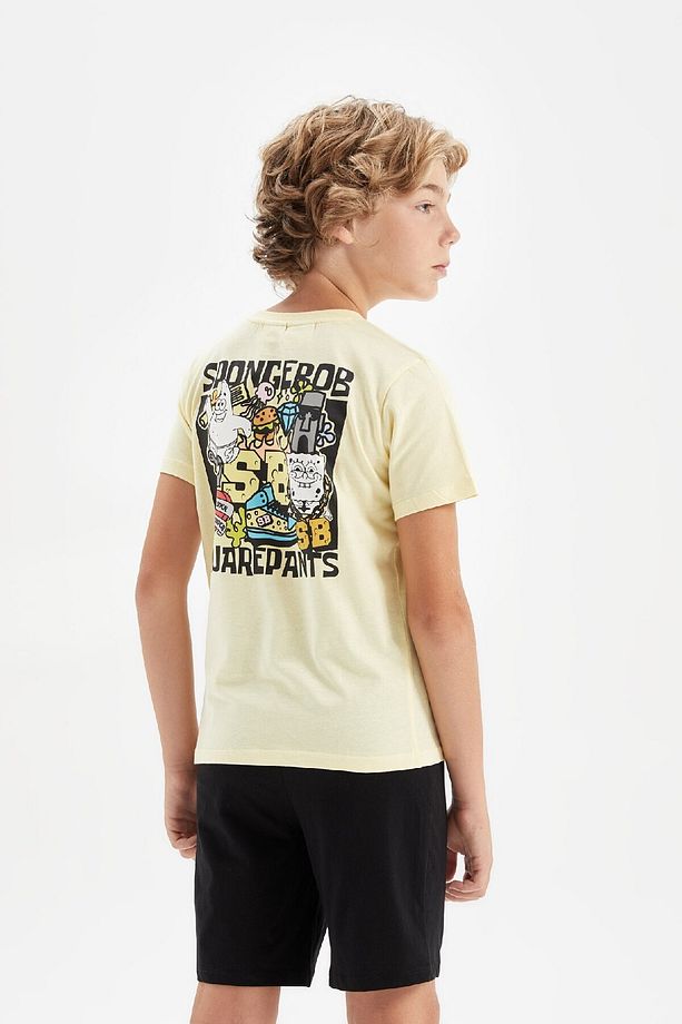 Erkek Çocuk Spongebob Pijama Takımı Bisiklet Yaka Kısa Kollu Üst Şort C2845a824sm - 5