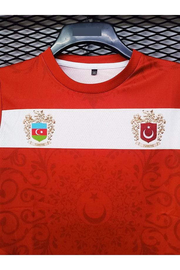 Kurt Motifli Türkiye-Azerbaycan Forması TEK ÜST K0173 (Tek Kelime İsim ve Numara Yazılır)-128 - 7