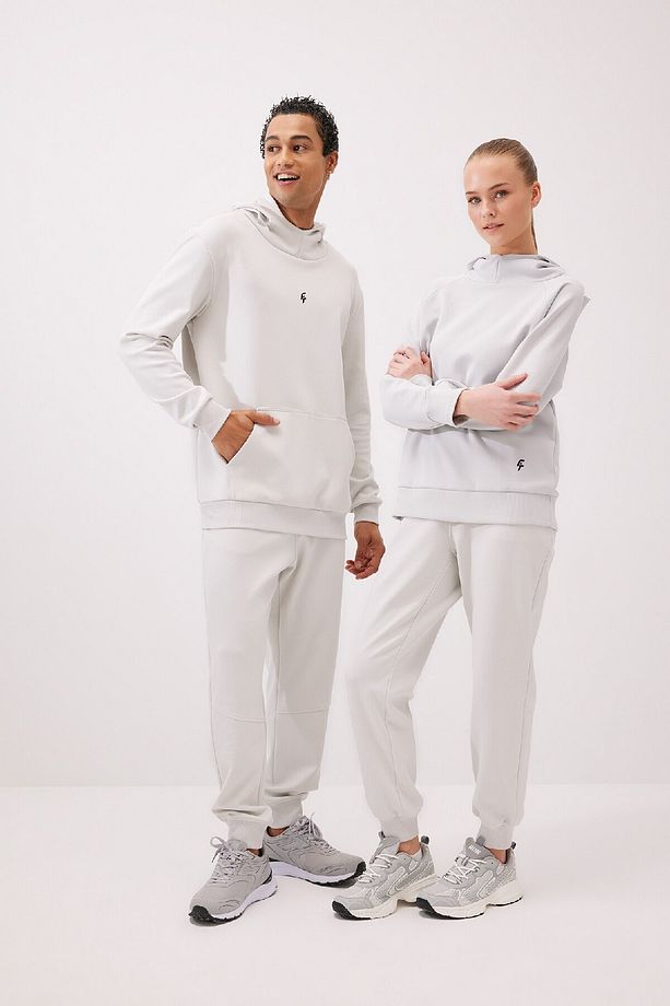 Fit Sporcu Jogger Eşofman Altı Standart Fit Cepli Esnek Paça Skuba Dalgıç Kumaş Basic Düz C22 - 7