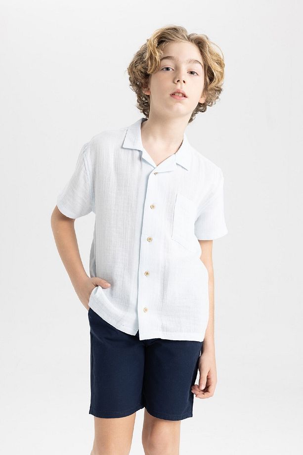 Erkek Çocuk Cepli Basic Düz Gabardin Şort C2955a824sm - 4