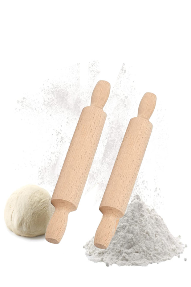 Ahşap Merdane Seramik Hamuru Başlangıç Seti Mini Merdane - 3