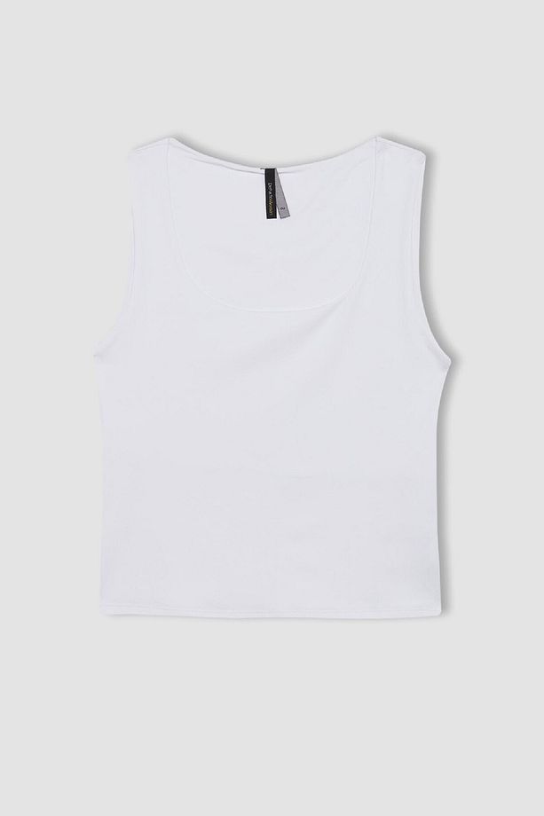 Slim Fit Dar Kesim U Yaka Basic Düz Atlet C2622ax24sp - 6