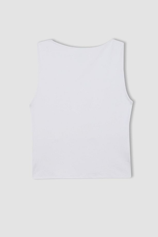 Slim Fit Dar Kesim U Yaka Basic Düz Atlet C2622ax24sp - 8