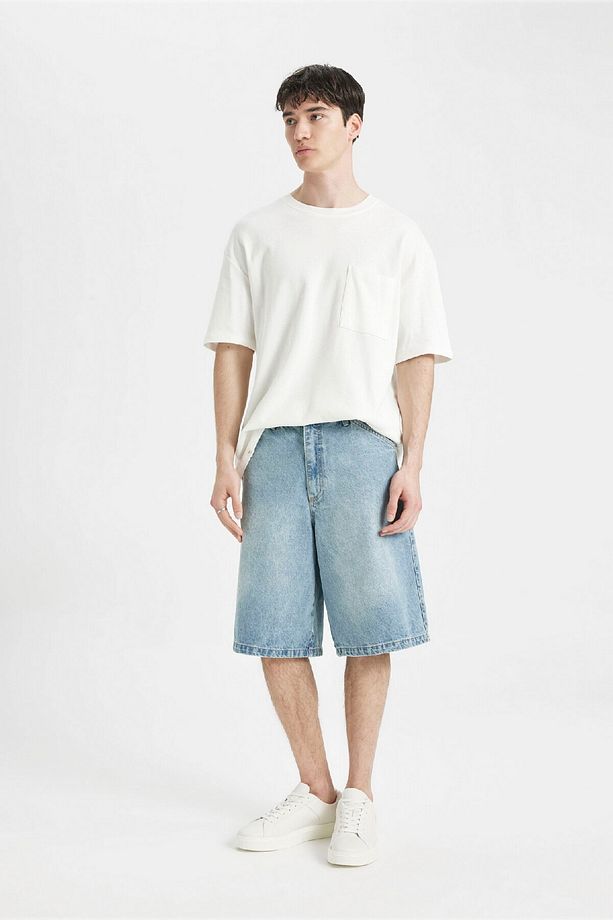 Baggy Jean Bermuda Şort C2048ax24sm - 4