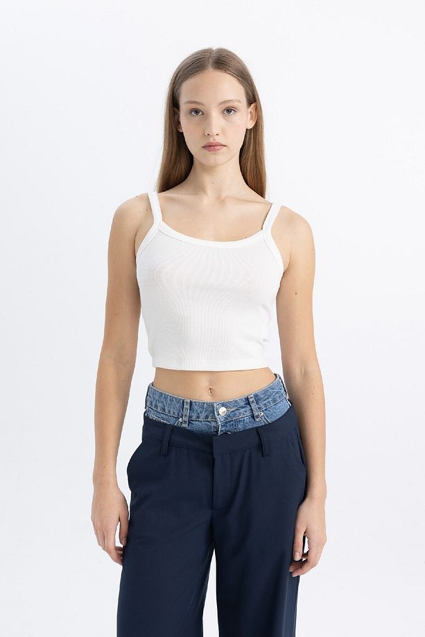 Coool Fitted Fitilli Kaşkorse Basic Düz Atlet B0563ax24sm - 3