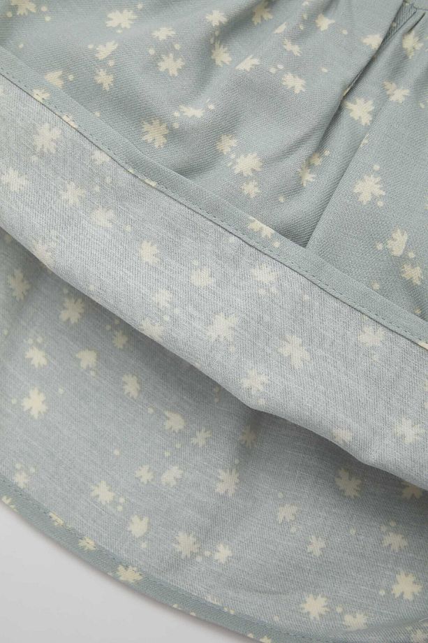 Kız Bebek Çiçekli Uzun Kollu Twill Elbise C2411a524sp - 4