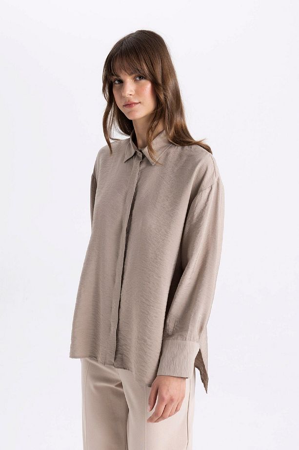 Relax Fit Uzun Kollu Gömlek Tunik B9833AX24SM - 5