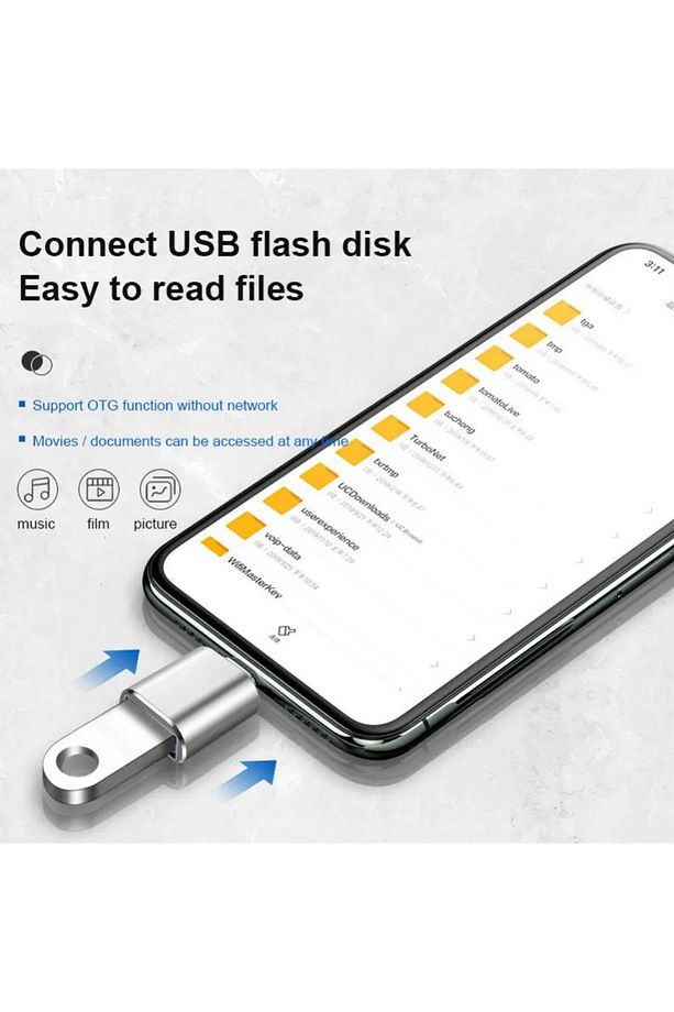 Tüm Type-c Cihazlara Uyumlu Type-c To Usb 3.0 Veri Aktarımı Macbook Flash Bellek Mouse Çevirici - 4