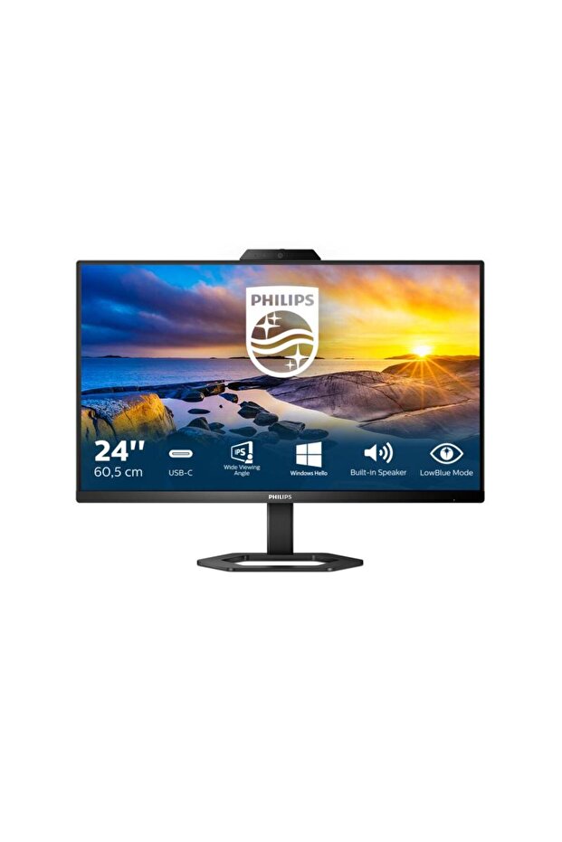 Monitor WLED IPS Philips 23.8" FHD 75Hz 4ms HDMI DisplayPort USB USB-C Webcam Pivot 24E1N5300HE/00 - 4