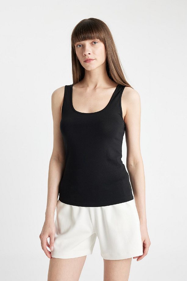 Regular Fit Pamuklu Basic Düz Siyah Iç Atlet-fall In Love R9041az24au - 1