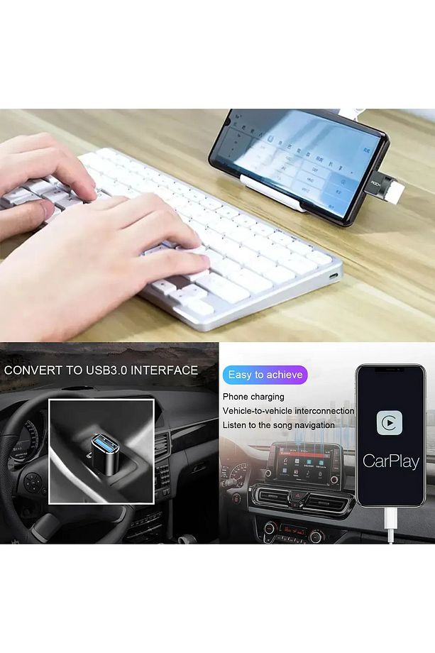 Tüm Type-c Cihazlara Uyumlu Type-c To Usb 3.0 Veri Aktarımı Macbook Flash Bellek Mouse Çevirici - 5