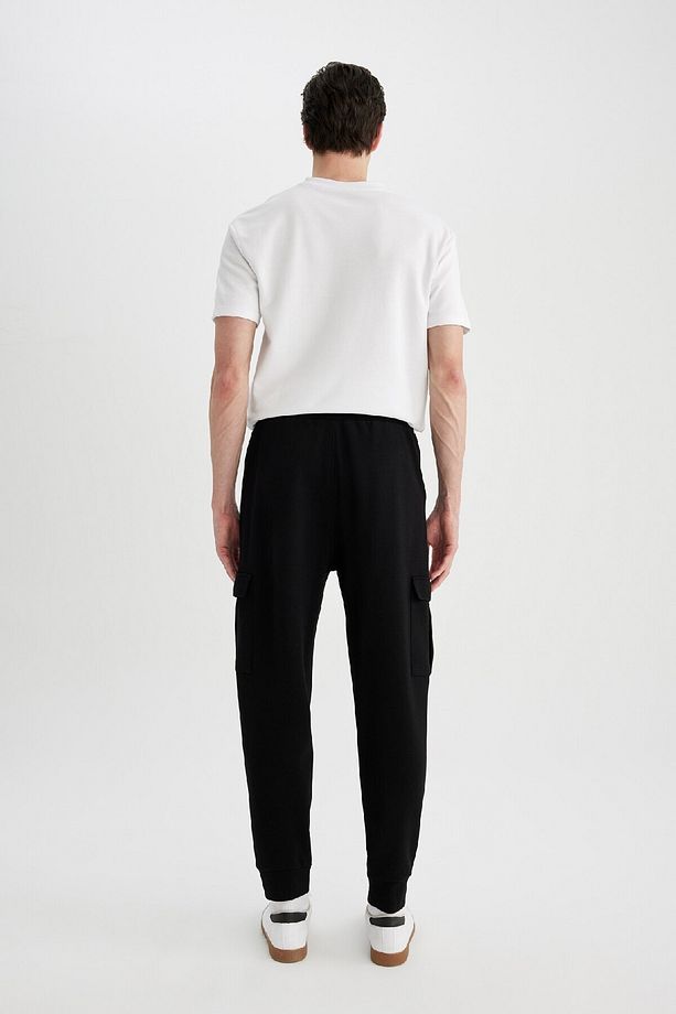 Oversize Geniş Kalıp Jogger Eşofman Altı Pike Kargo Cepli Beli Bağcıklı Lastikli Paça C4043ax24sp - 6