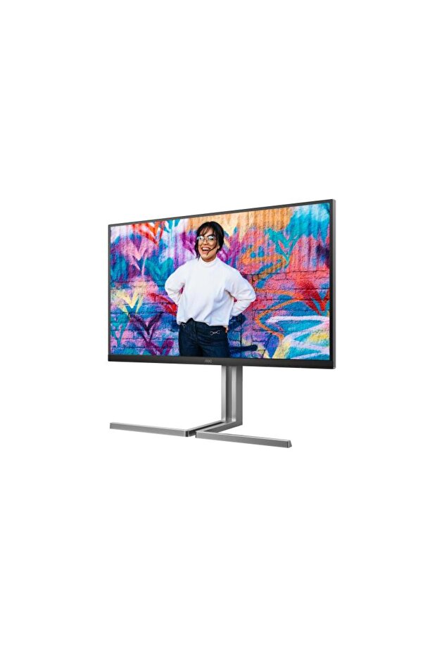 Monitor IPS LED UHD HDMI, DisplayPort, Boxe, Pivot, Hz, ms (Negru/Argintiu) - 6