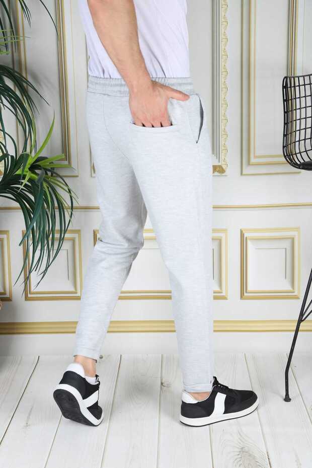 Pique Fabric Slimfit Comfortable Fit Double Leg Men's Trousers with Back Pocket