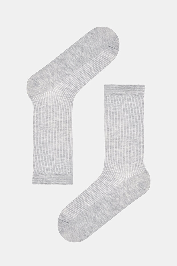 Basic Rib 3lü Soket Çorap - 4