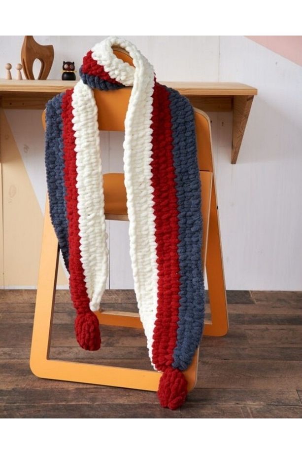 Puffy El Örgü Ipliği Taraftar Set 100 gr 3 Adet Renk 907b - 2