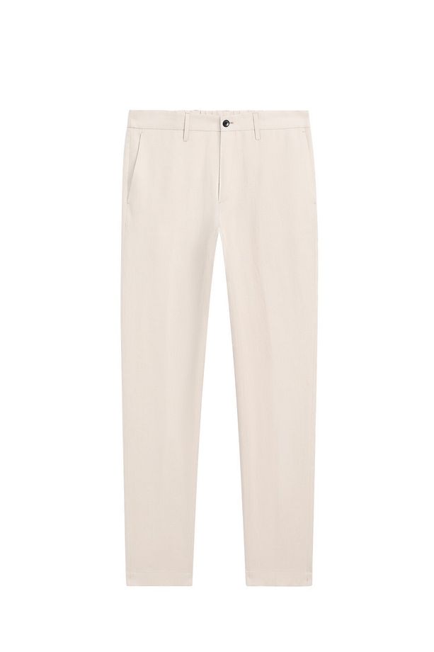 %100 keten regular fit pantolon - 7