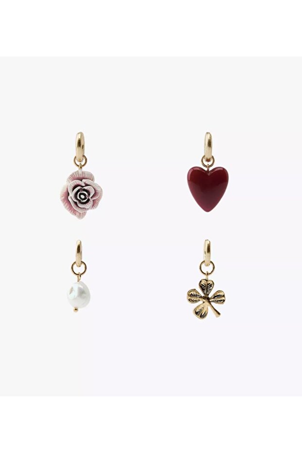 ÇELİK CHARM 4LÜ KÜPE SETİ - 1