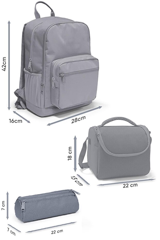 حقيبة ظهر مدرسية منقوشة بنقشة الفهد مكونة من 3 قطع - 3