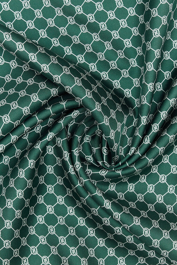 شال من نسيج التويل الحريري منقوش - 2