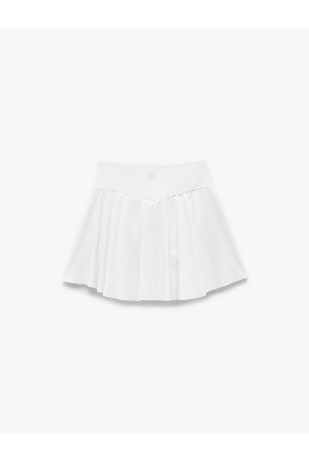 Yeni Sezon Yüksek Bel Slim Fit Spor Şort Etek - 4