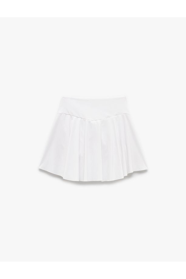 Yeni Sezon Yüksek Bel Slim Fit Spor Şort Etek - 3
