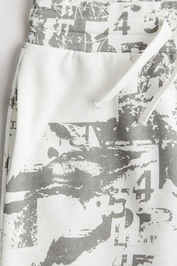 Baskılı Sweatshirt Şort - 2