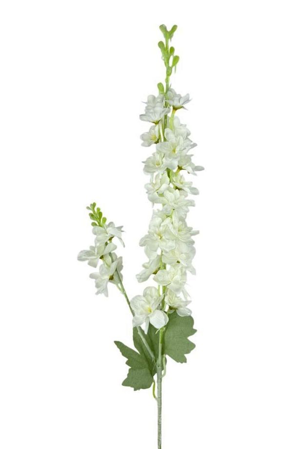 Yapay Çiçek Beyaz Sümbül Tek Dal Tomurcuklu 85*15cm Kumaş Çiçek Uzun Dal - 7
