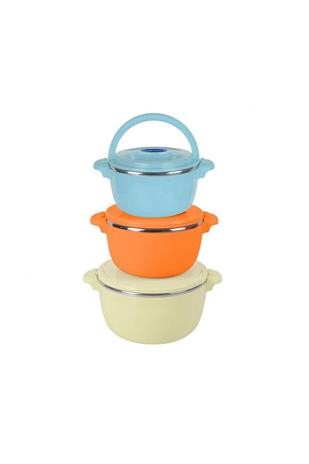 SET 3 CASEROLE TERMICE 2 + 4 + 6 L, BUFFA BEJ - 2