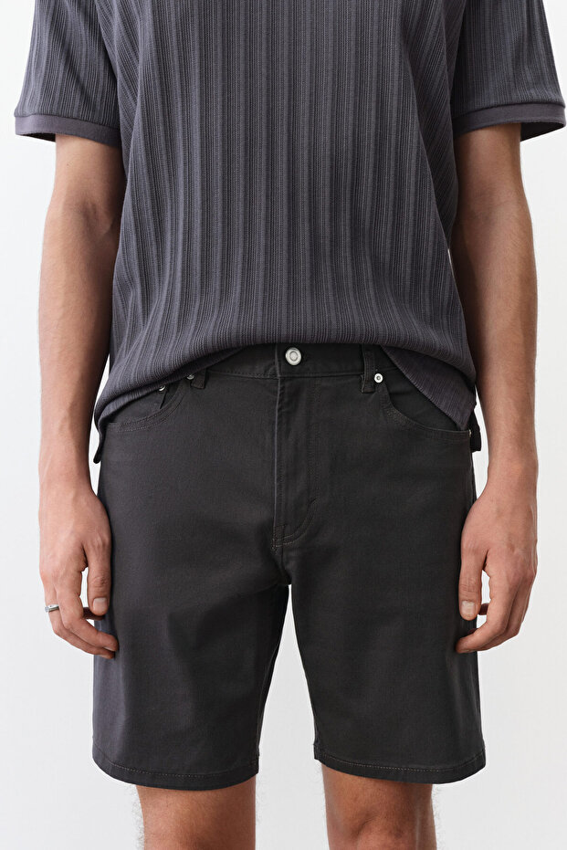 Gabardin Şort Regular Fit - 2