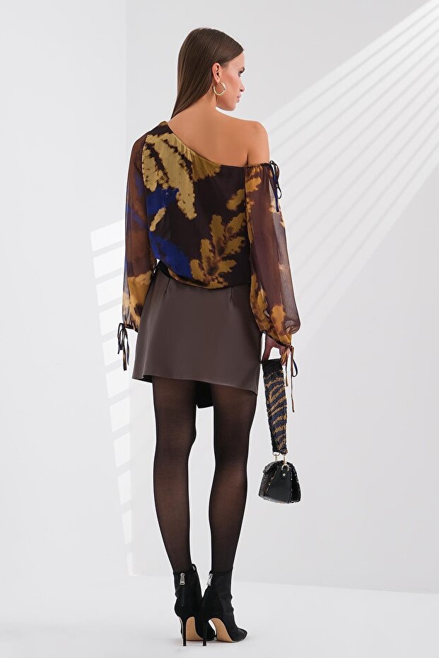 Desenli Şifon Asimetrik - 2