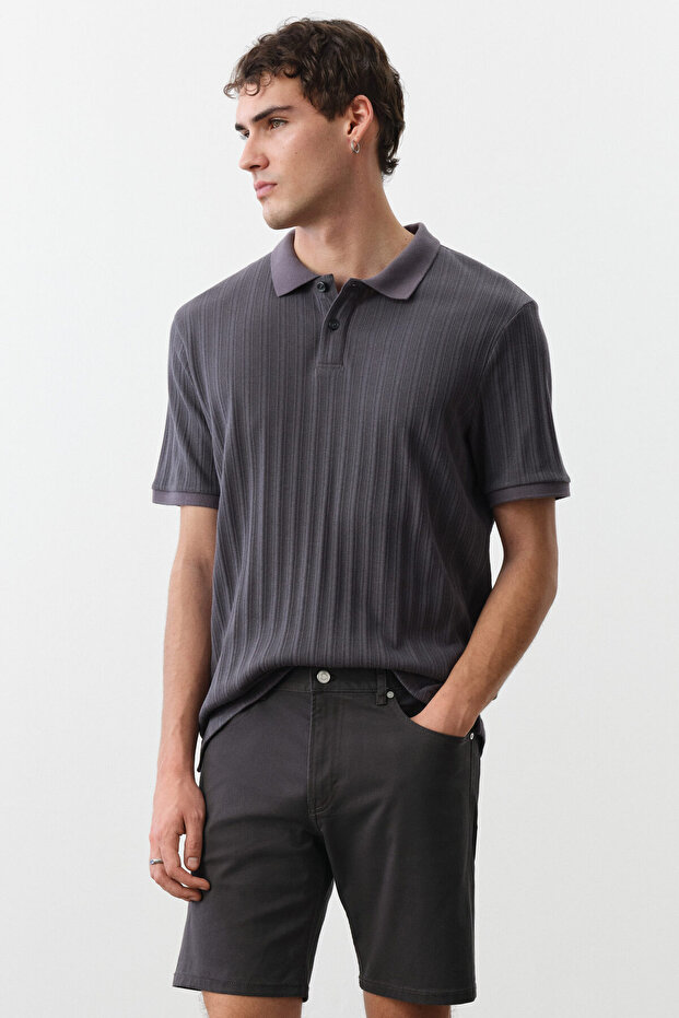 Gabardin Şort Regular Fit - 1