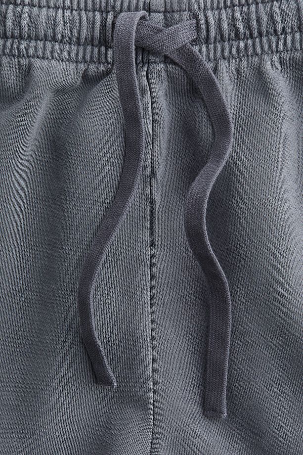 Pamuklu Yıkanmış Sweatshirt Şort - 4