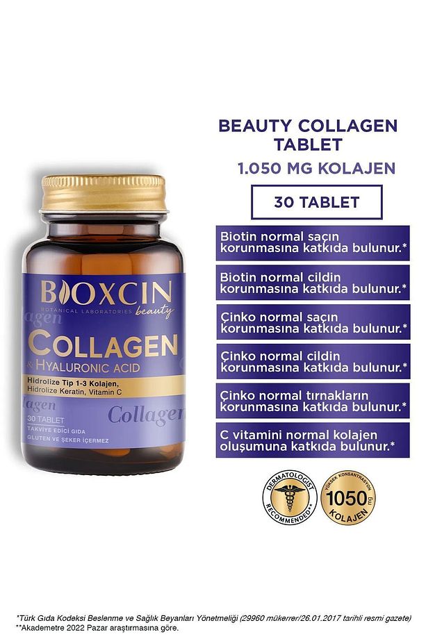 Beauty Collagen 30 Tablet - Tip1 Tip 3 Hidrolize Kolajen 5'li - 3