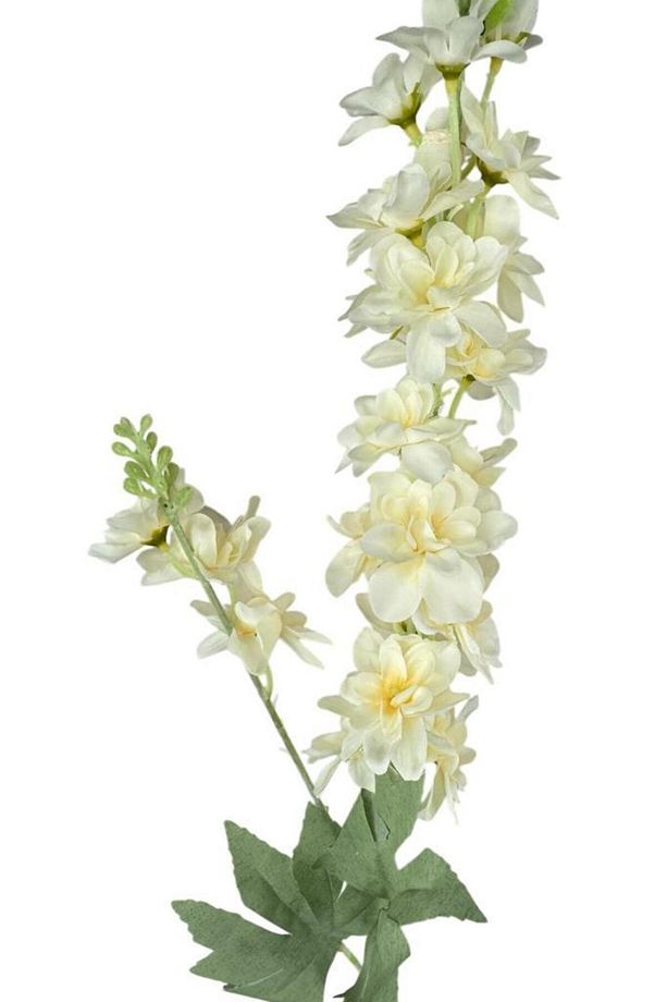 Yapay Çiçek Krem Sümbül Tek Dal Tomurcuklu 85*15cm Kumaş Çiçek Uzun Dal - 3