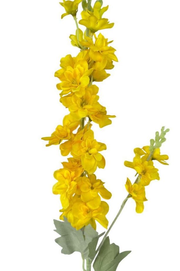 Yapay Çiçek Sarı Sümbül Tek Dal Tomurcuklu 85*15cm Kumaş Çiçek Uzun Dal - 4
