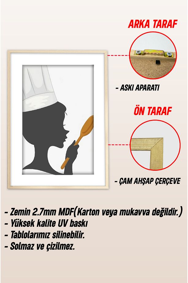 Ahşap Çerçeveli Mdf Tek Tablo (KENDİ TABLO SETİNİZİ OLUŞTURACAĞINIZ LİSTE) - 4