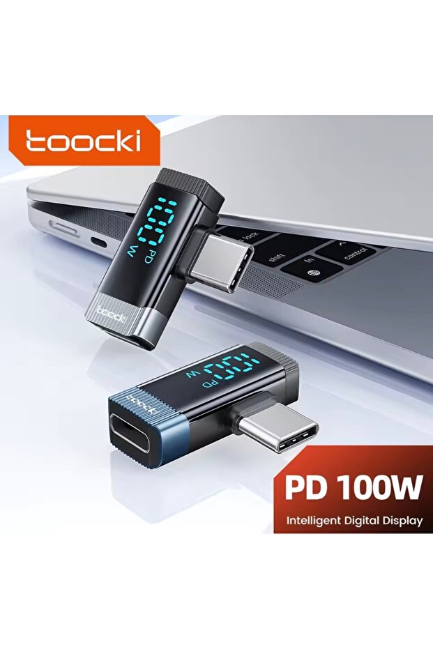 Toocki 100w Type-c To Type-c Hızlı Çevirici Dönüştürücü Adaptör Veri Ve Şarj Içindir - 1
