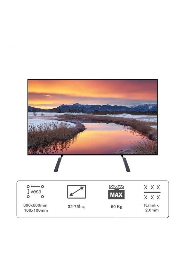 Tv Stand Masaüstü Stand 32-75inç Sabit Tv Yükseltme Lcd Taban Braketi Mönitör Lcd Led - 3