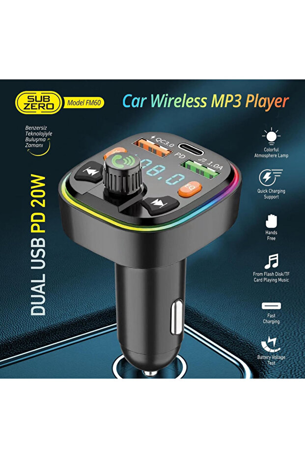 BLUETOOTH FM TRANSMİTTER FM60 - 1