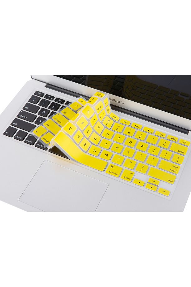 Macbook Kılıf Klavye Air Pro Koruyucu Ingilizce Baskı (US-ABD) (ESKİ USB'Lİ MODEL 2008-2017) Uyumlu - 1