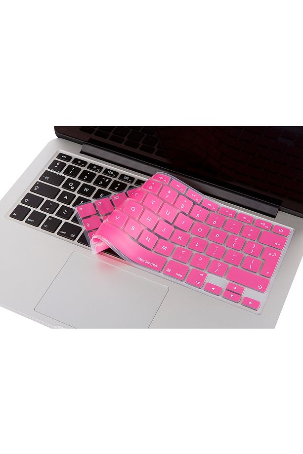 Macbook Air Pro Kılıf Klavye Koruyucu Ingilizce Baskı (UK-EU) (ESKİ USB'Lİ MODEL 2008-2017) Uyumlu - 1