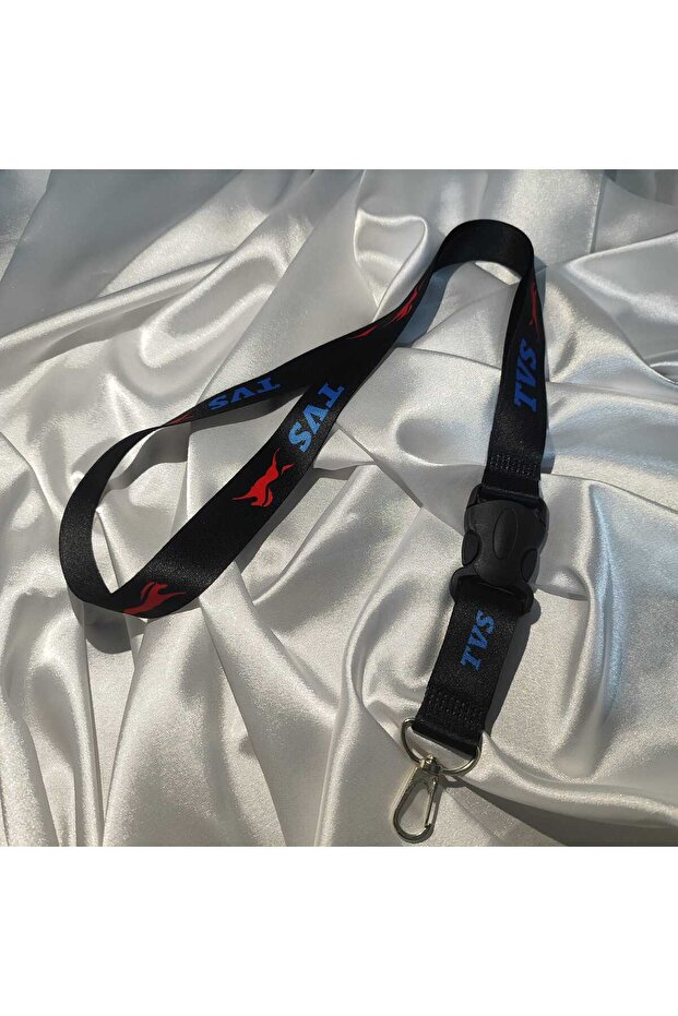 Tvs Motor Black Neck Strap Rope, Compatible Mirror Strap Rope, Keychain Rope Moto Accessory
