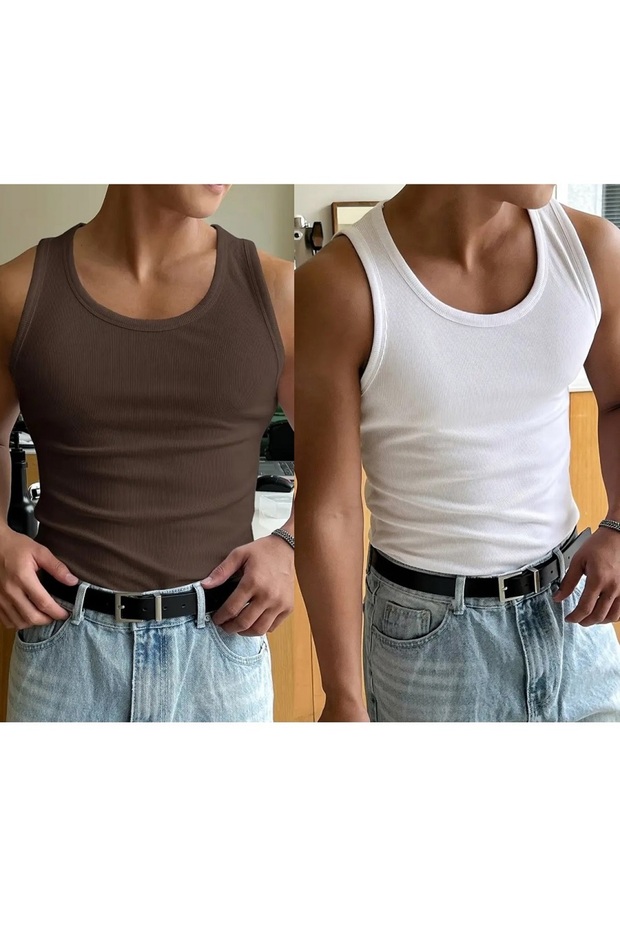 Men's Halter Collar Athlete Lycra Undershirt
