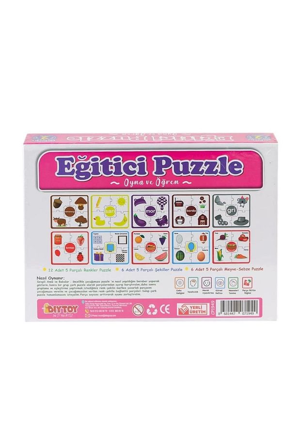 Nessiworld 7194 Çark Puzzle Renkler Şekiller -Dıytoy - 2