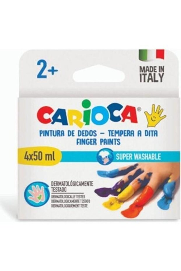 Baby Finger Paint 4 Colors 4x50 Ml Super Washable Age 2+
