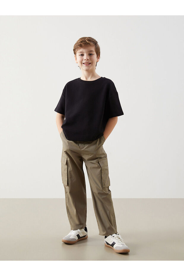 Boys' Cargo Pants with Elastic Waist (S5)