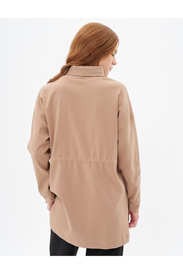 Nakış İşlemeli Sweatshirt Bej - 5