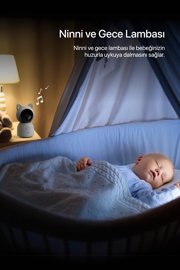 Akıllı Bebek Kamerası Dijital Monitörlü 5" Lcd Smart Baby Camera - 8